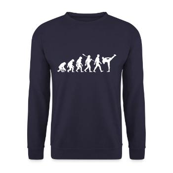 Evolution - MMA - Kampfsport - Unisex Pullover - Navy - Vorne - Alina (178cm) & Michal (187cm)