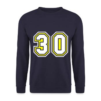 Symbole de 30 chiffres - Sweat-shirt Unisexe - marine - Devant - Alina (178cm) & Michal (187cm)