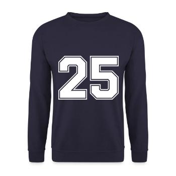 25 Zahl Trikot - Unisex Pullover - Navy - Vorne - Alina (178cm) & Michal (187cm)