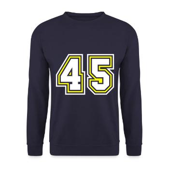 Symbole numérique 45 - Sweat-shirt Unisexe - marine - Devant - Alina (178cm) & Michal (187cm)