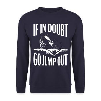 Wave Jump Surf Shirt Design - Unisex Sweatshirt - navy - Front - Alina (178cm) & Michal (187cm)