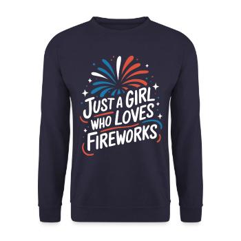 Pyrotechnics Fireworks Pyrotechnics - Unisex Sweatshirt - navy - Front - Alina (178cm) & Michal (187cm)