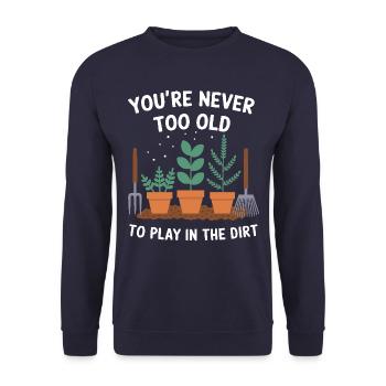 Gardener Garden Plants Gardening - Unisex Sweatshirt - navy - Front - Alina (178cm) & Michal (187cm)