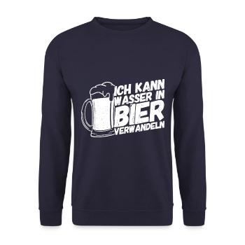 Brauerei Brauer Brauen Bier - Unisex Pullover - Navy - Vorne - Alina (178cm) & Michal (187cm)