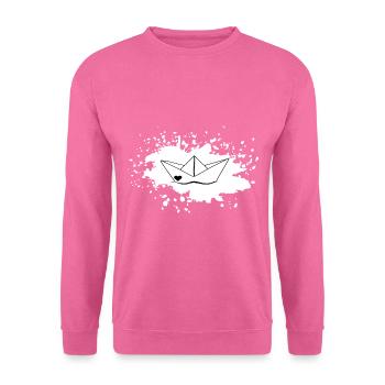 Bateau de taches de couleur - Sweat-shirt Unisexe - rose - Devant