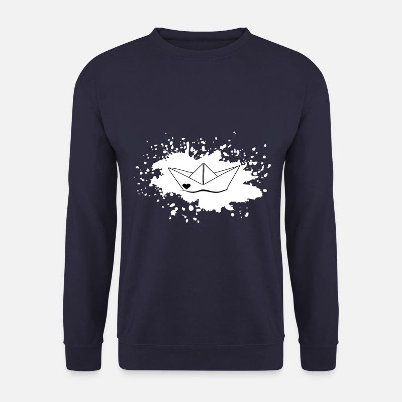 Farbklecks Schiffchen - Unisex Pullover - Navy