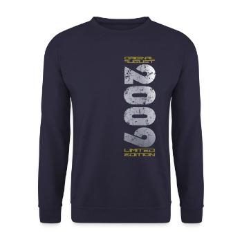 15. Geburtstag Original August 2009 Jahrgang 2009 - Unisex Pullover - Navy - Vorne - Alina (178cm) & Michal (187cm)