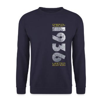 88e anniversaire Original août 1936 Né en 1936 - Sweat-shirt Unisexe - marine - Devant - Alina (178cm) & Michal (187cm)