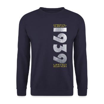 85th Birthday Original August 1939 Born 1939 - Unisex Sweatshirt - navy - Front - Alina (178cm) & Michal (187cm)