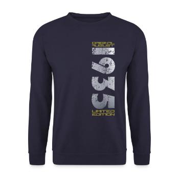 90th Birthday Original August 1935 Vintage 1935 - Unisex Sweatshirt - navy - Front - Alina (178cm) & Michal (187cm)