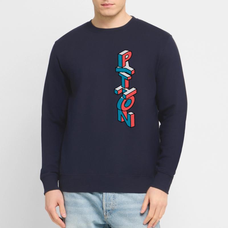 Programming Python in isometric 3D Unisex Sweatshirt