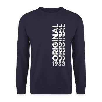 40th Birthday Man Woman Original Vintage 1983 - Unisex Sweatshirt - navy - Front - Alina (178cm) & Michal (187cm)