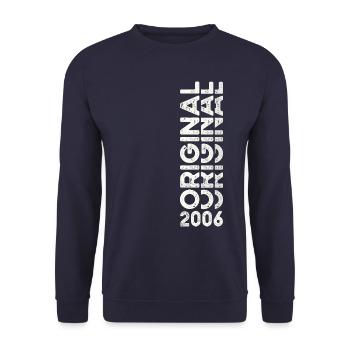 17th Birthday Man Woman Original Vintage 2006 - Unisex Sweatshirt - navy - Front - Alina (178cm) & Michal (187cm)