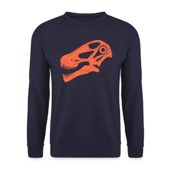 Argentinosaurus Fossil Schädel - Unisex Pullover - Navy - Vorne - Alina (178cm) & Michal (187cm)