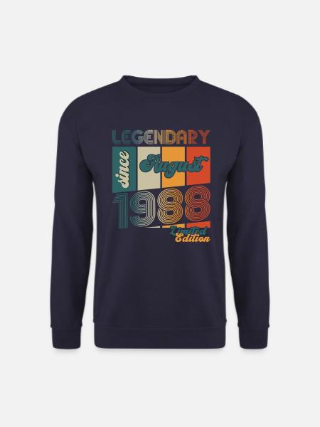 35. Geburtstag Mann Legende August Jahrgang 1988 - Unisex Pullover - Navy