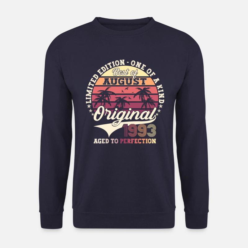 30. Geburtstag Mann Original August Jahrgang 1993 - Unisex Pullover - Navy