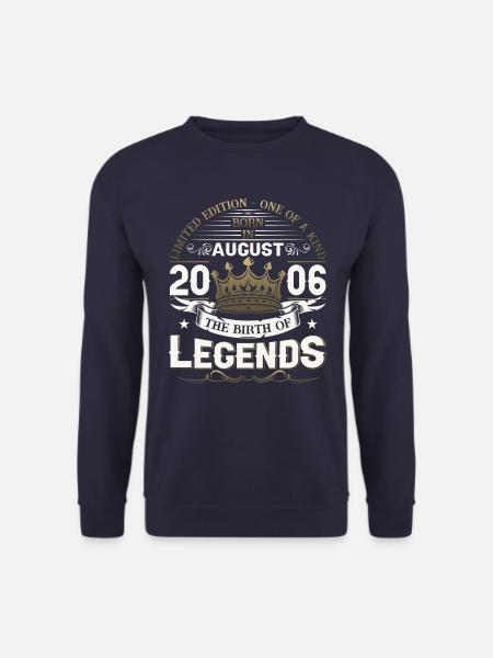 17. Geburtstag Mann August Jahrgang 2006 Legendary - Unisex Pullover - Navy