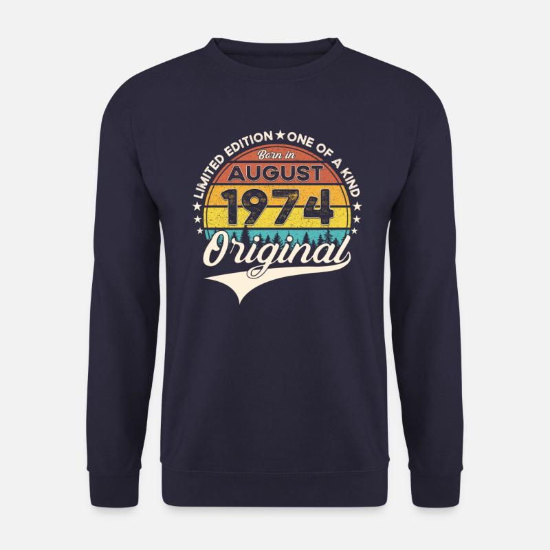 49. Geburtstag Mann Original August Jahrgang 1974 - Unisex Pullover - Navy