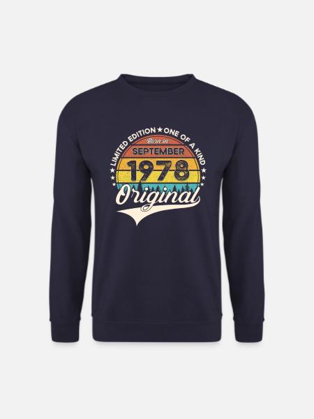 45. Geburtstag Legende September Jahrgang 1978 - Unisex Pullover - Navy