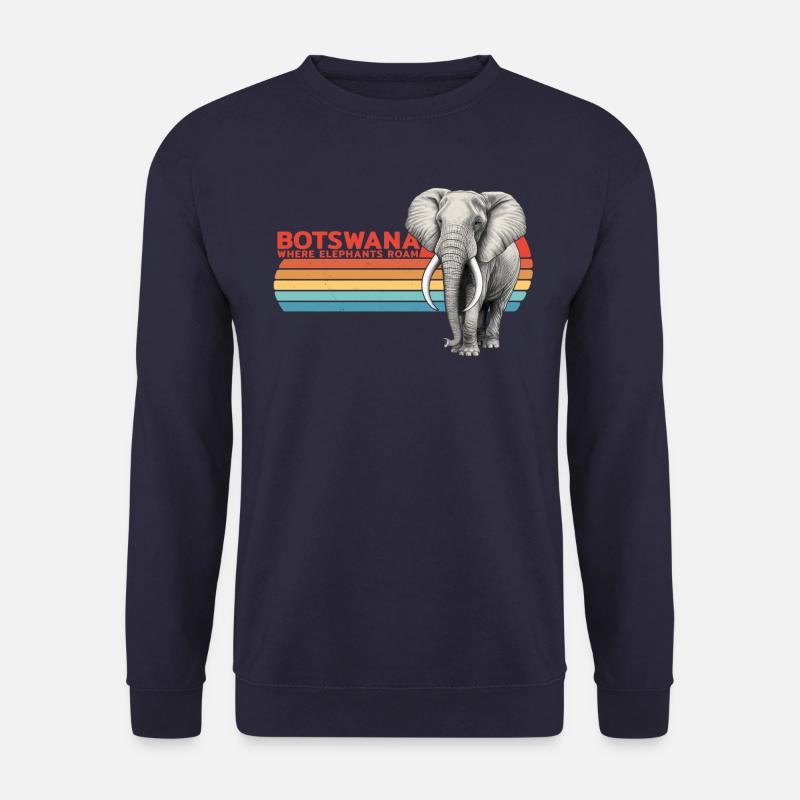 Elefant Botswana - Unisex Pullover - Navy