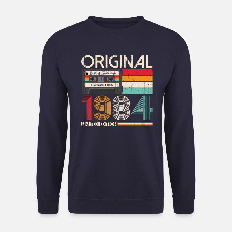 39e anniversaire septembre millésime 1984 cassette - Sweat-shirt Unisexe - marine
