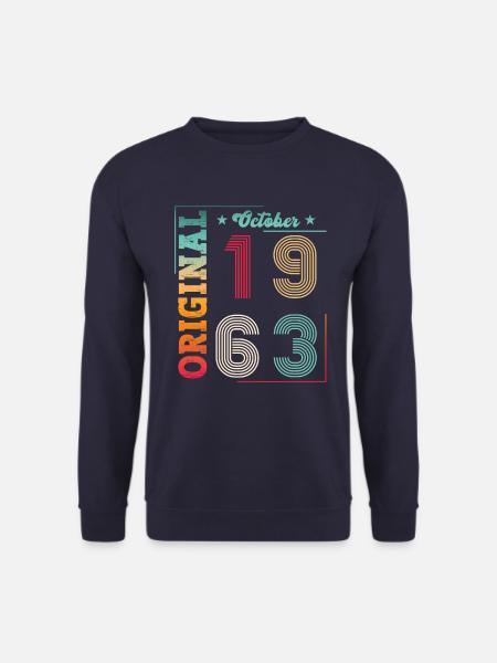 60. Geburtstag Original Oktober Jahrgang 1963 - Unisex Pullover - Navy
