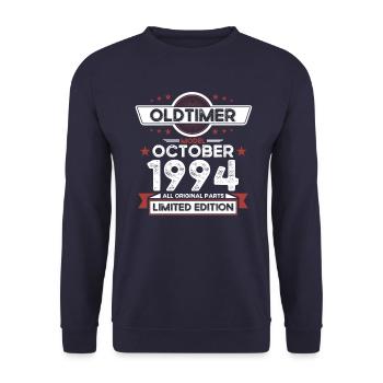 29th birthday classic car October vintage 1994 - Unisex Sweatshirt - navy - Front - Alina (178cm) & Michal (187cm)