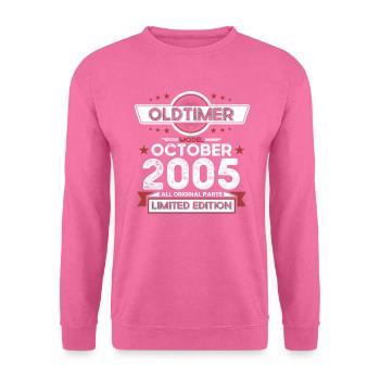 18. Geburtstag Oldtimer Oktober Jahrgang 2005 - Unisex Pullover - Pink - Vorne