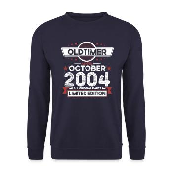 19ème anniversaire voiture classique octobre millésime 2004 - Sweat-shirt Unisexe - marine - Devant - Alina (178cm) & Michal (187cm)