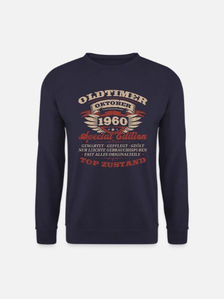 63. Geburtstag Oldtimer Oktober Jahrgang 1960 - Unisex Pullover - Navy