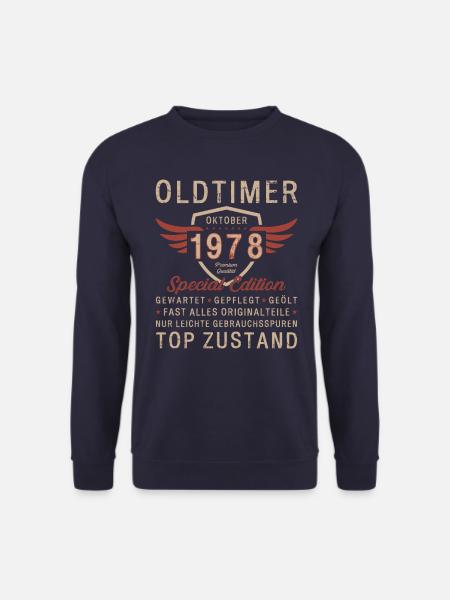 45. Geburtstag Oldtimer Oktober Jahrgang 1978 - Unisex Pullover - Navy