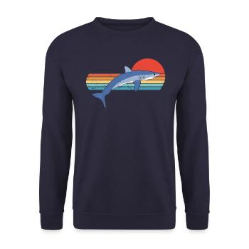 Makohai - Unisex Pullover - Navy - Vorne - Alina (178cm) & Michal (187cm)