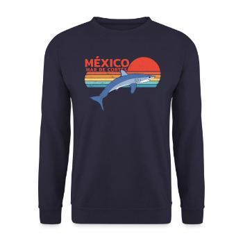 Makohai - Unisex Pullover - Navy - Vorne - Alina (178cm) & Michal (187cm)