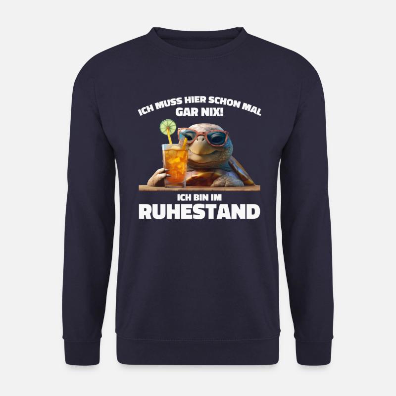 Rentner Rentnerin Rente Geschenk Ruhestand - Unisex Pullover - Navy