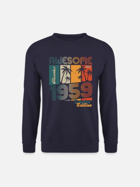 64. Geburtstag Vintage November Jahrgang 1959 - Unisex Pullover - Navy