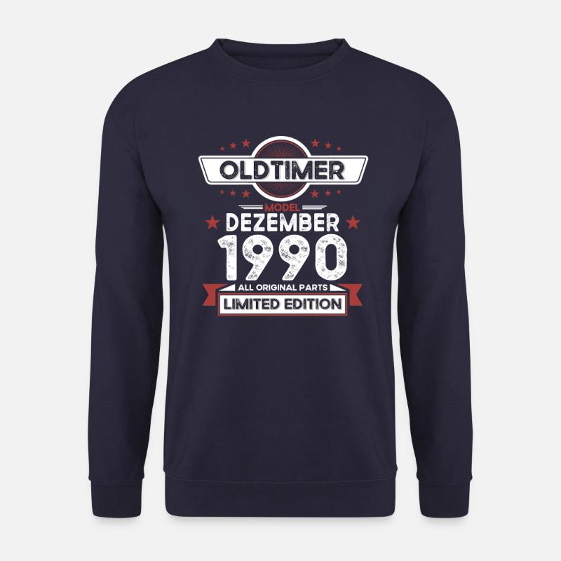 33. Geburtstag Oldtimer Dezember Jahrgang 1990 - Unisex Pullover - Navy
