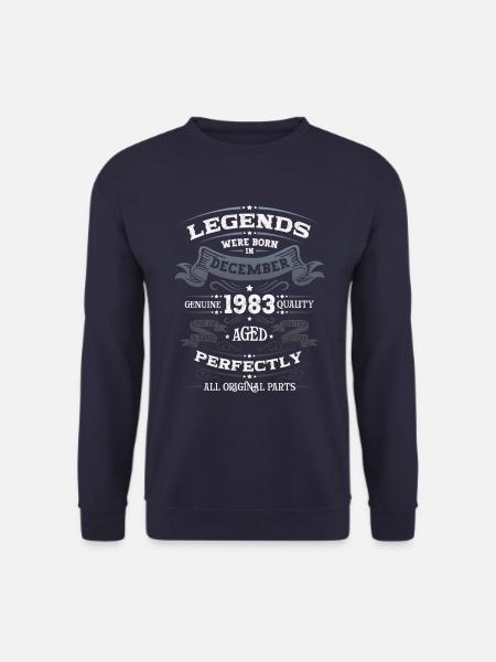desember født i 1983 40-årsdag legende - Genser unisex - marine