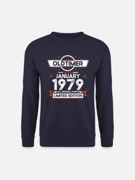 45. Geburtstag Oldtimer Januar Jahrgang 1979 - Unisex Pullover - Navy