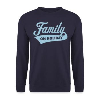 Famille En Vacances (Vacances En Famille / Blanc) - Sweat-shirt Unisexe - marine - Devant - Alina (178cm) & Michal (187cm)