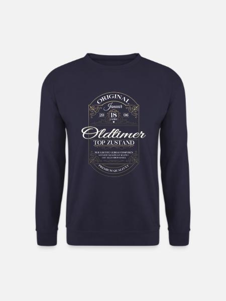18. Geburtstag Oldtimer Januar Jahrgang 2006 - Unisex Pullover - Navy