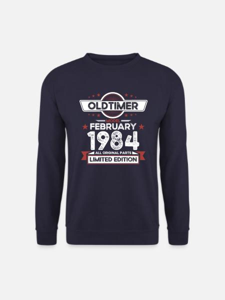 40. Geburtstag Oldtimer Februar Jahrgang 1984 - Unisex Pullover - Navy