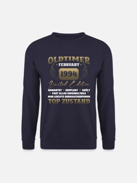 30. Geburtstag Oldtimer Februar Jahrgang 1994 - Unisex Pullover - Navy