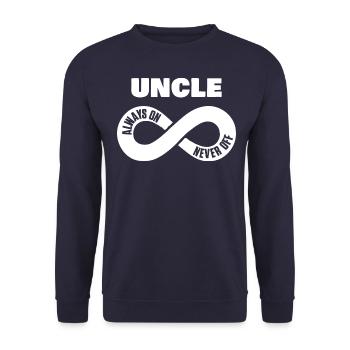 Oncle Toujours On Never Off Onkel Chemise - Sweat-shirt Unisexe - marine - Devant - Alina (178cm) & Michal (187cm)