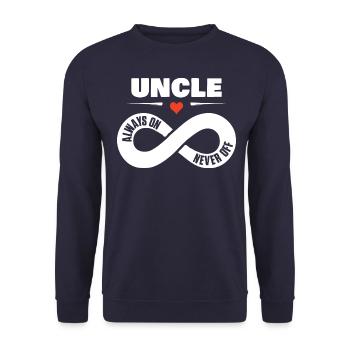 Oncle Toujours On Never Off Onkel Chemise - Sweat-shirt Unisexe - marine - Devant - Alina (178cm) & Michal (187cm)