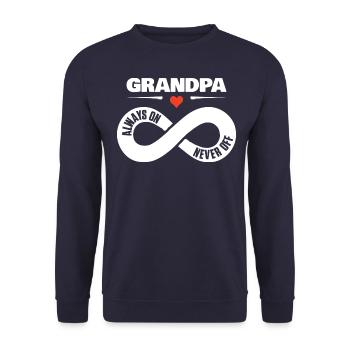 Grand-père toujours sur jamais hors cadeau d’amour de grand-père - Sweat-shirt Unisexe - marine - Devant - Alina (178cm) & Michal (187cm)