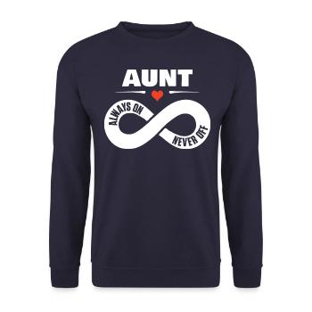 Cadeau pour la chemise Dear Aunt Heart - Sweat-shirt Unisexe - marine - Devant - Alina (178cm) & Michal (187cm)