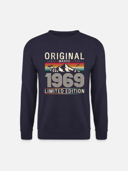 55. Geburtstag Original März Jahrgang 1969 - Unisex Pullover - Navy