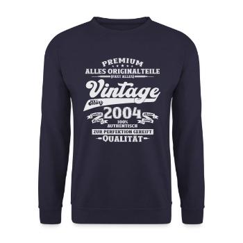 20ème Anniversaire Homme Mars Vintage 2004 - Sweat-shirt Unisexe - marine - Devant - Alina (178cm) & Michal (187cm)