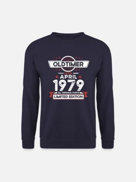 45. Geburtstag Mann Oldtimer April Jahrgang 1979 - Unisex Pullover - Navy