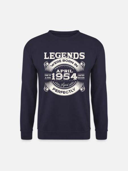 70-års fødselsdagsgave Legendarisk årgang 1954 - Unisex sweater - marineblå